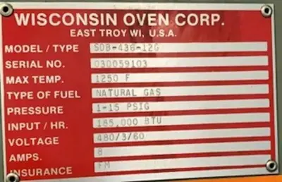 Used WISCONSIN SDB-436-12G Misc Industrial Equipment Kentucky US | Aucto #565295