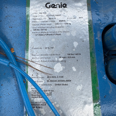 USED 2015 Genie GS-1930