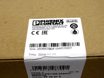 NEW PHOENIX CONTACT QUINT-PS/100-240AC/24DC40 POWER SUPPLY QUINTPS100240AC24DC40