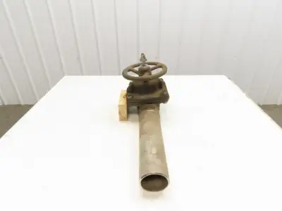 Hills-McCanna 3" Manual Diaphragm Pinch Valve Stainless Pipe Butt Weld 35"L