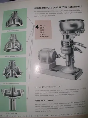 Westfalia LWA 205 lab separator, SS.