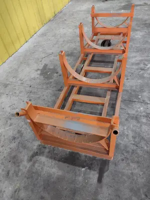 (2) 84" X 28" HEAVY DUTY PIPE TOW CARTS: STOCK #23689