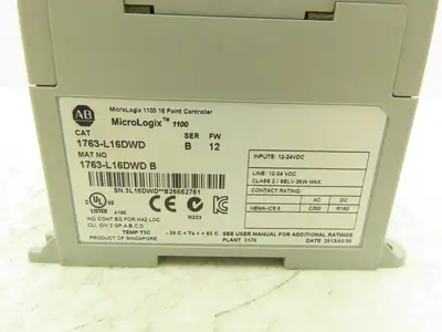 Allen Bradley 1763-L16DWD PLC MicroLogix 1100 16 Point Controller Ser B FW 12