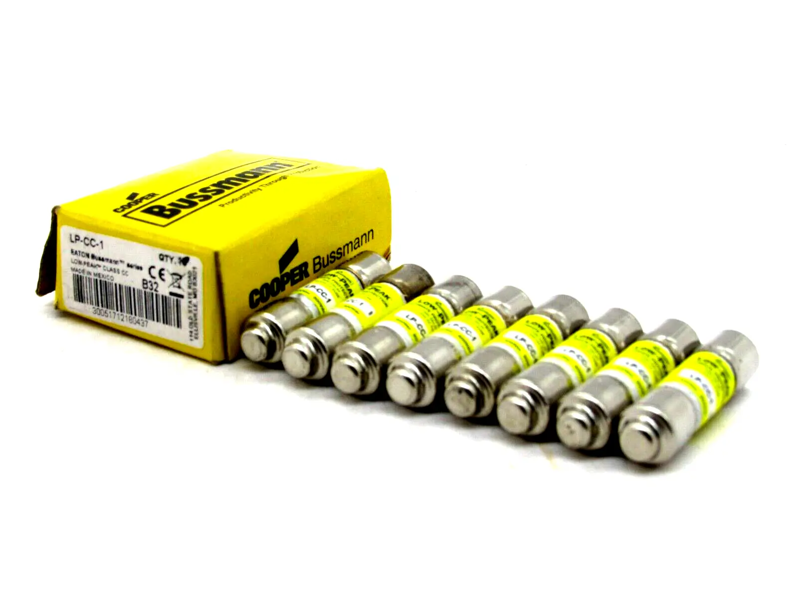 NEW LOT OF 8 BUSSMANN LP-CC-1 FUSES LPCC1