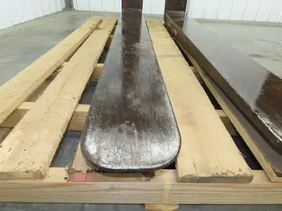Hyster H300A 3-1/2" X 8" X 72" Pin-Type Shaft-Mounted Forklift Forks 30000lbs 6'