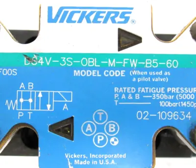 NEW VICKERS 02-109634 DIRECTIONAL VALVE DS4V-3S-0BL-M-FW-B5-60 02109634