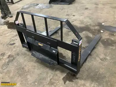 New Tomahawk 42" Fork Attachment for Mini Skid Steer, Quick Attach Carriage with (2) 42" Forks,...