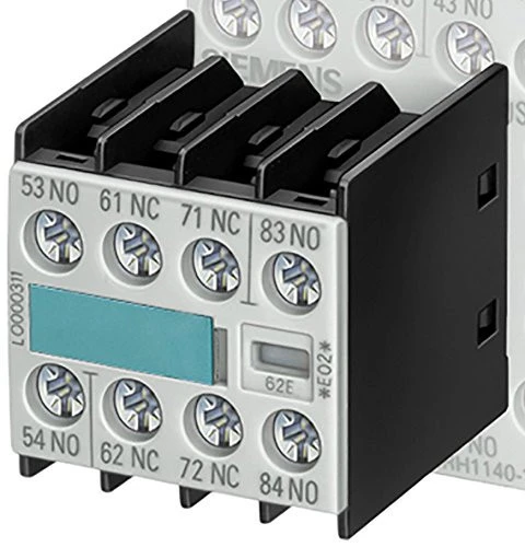 Siemens 3RH1911-1GA40 Auxiliary Switch Block for 3RH Contactor, 80E, 4NO, 4 Pole [New]