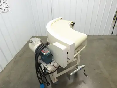 Jantec PTM 90 Deg Curve Portable Conveyor 16" Belt 480V 3PH Variable Speed 45FPM