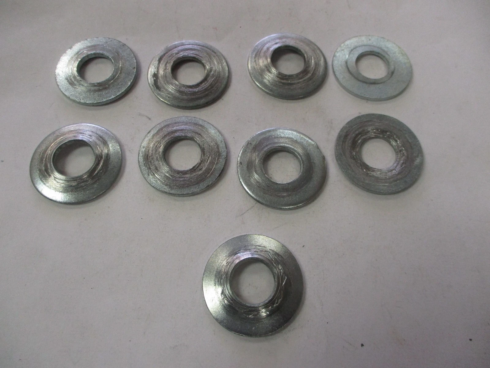 Used Medium Size Plain Flat Metal Heavy Duty Washers (QTY 9)