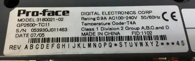 Pro-Face 3180021-02 / GP2600-TC11 Operator Touch Screen Panel 2C
