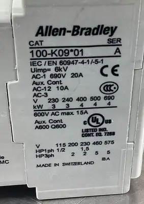 USED Allen-Bradley 100-K09*01