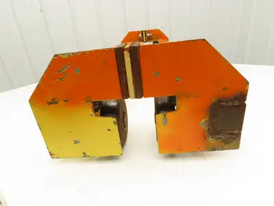 Underhung Bridge Crane Push End Truck 3-1/4"-5" Beam Flange 48"L 5"Steel Wheels
