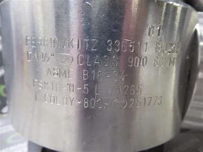 1/2" Perrin PS81H-0-5L BA265 Series 80-M Two Way Ball Valve Class 900 Used