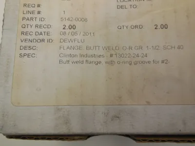 2 NEW 13022-24-24 BUTT WELD FLANGE ORING 130222424