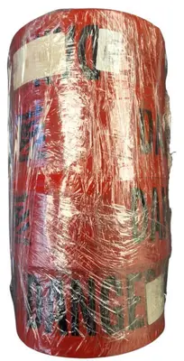 Four rolls of 1,000-foot red "Danger" barricade tape, 3 inches wide.