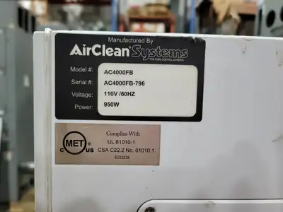 Used AIRCLEAN SYSTEMS AC4000FB Parts (Hydraulics and Pneumatics) British Columbia CA | Lenmark #271342