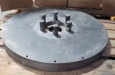 D1-6 LATHE PLATE, 18-1/4" OD, 3" THRU HOLE, 6 PIN D1-6 MOUNT, 4-1/8" HUB ID