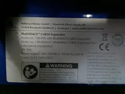 Miltenyi Biotec MultiMACS Cell24 Separator w/ Elution Station