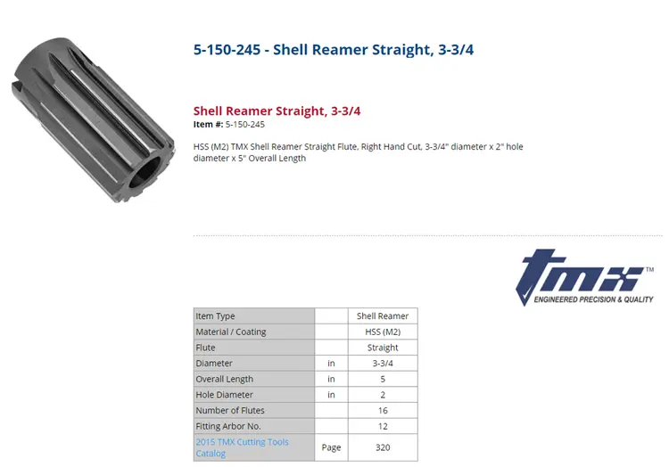 New | in-Stock TOOLMEX _UNKNOWN_ Reamers Michigan US | Superior Machine & Tool Inc #211972
