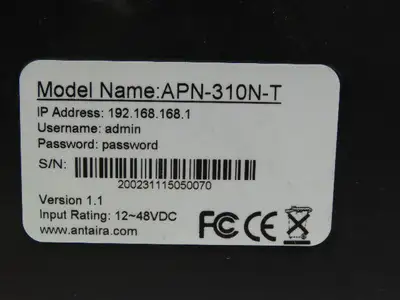 Antaira APN-310N-T Industrial Access Point Client Bridge Repeater DIN Rail Mount