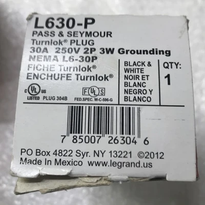 *NEW PASS & SEYMOUR LEGRAND WIRING TURNLOCK CONNECTOR ASSORTED QYT 8#