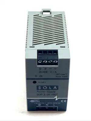 USED EMERSON POWER SUPPLY 24VDC 2.1A 50W DIN RAIL SOLAHD