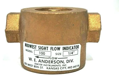 NEW W.E. ANDERSON MODEL 100 FLOW INDICATOR 1/4"