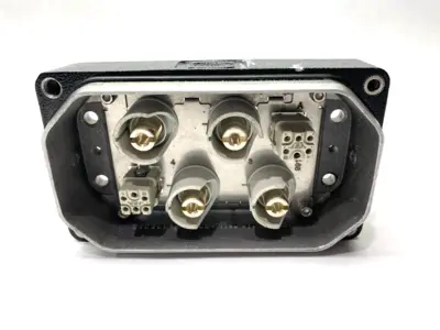 USED HARTING BASE PANEL HAN 48 HPR W/ X4 09110012651 MALE INSERT DAMAGED