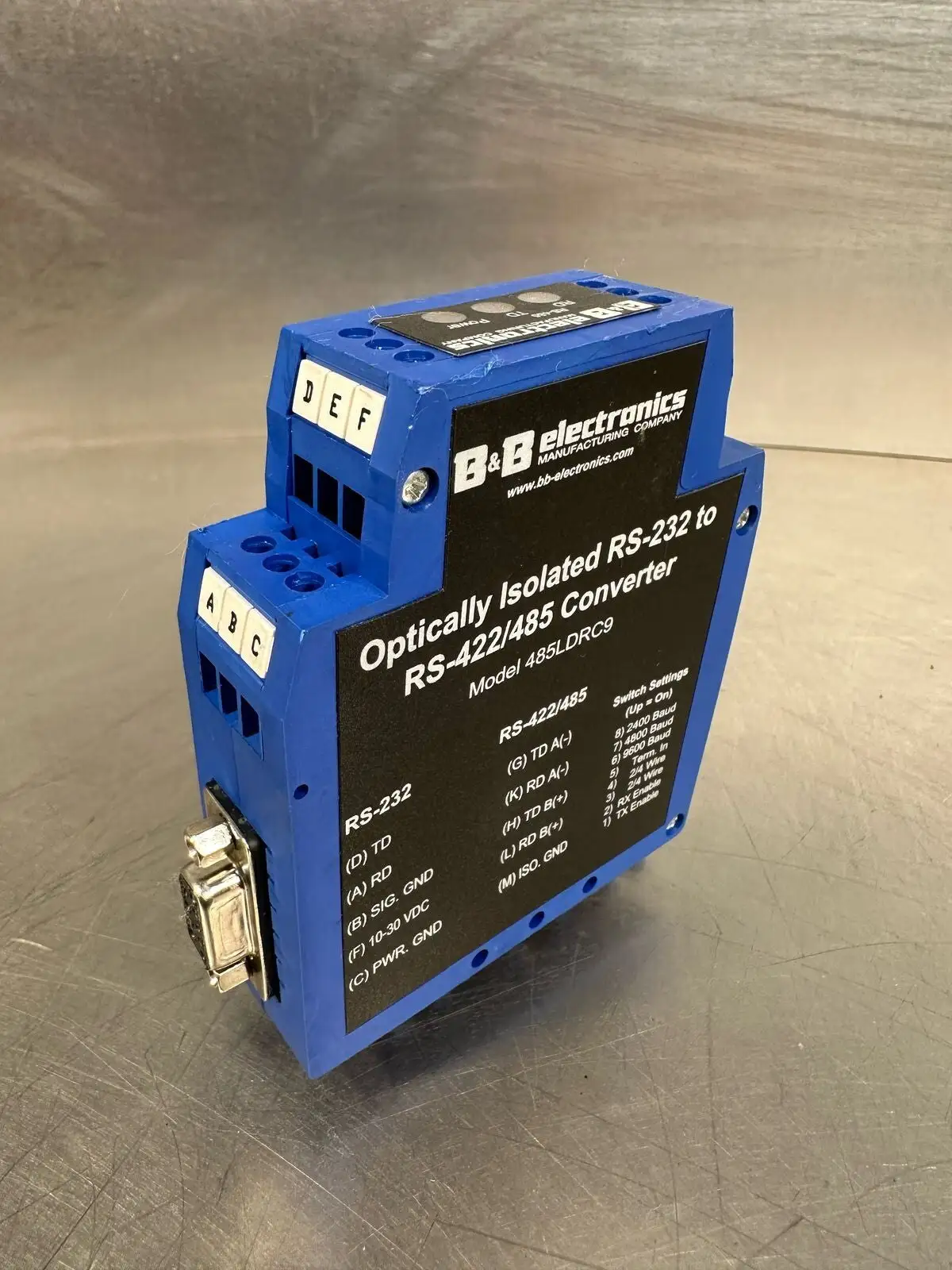 B&b 485LDRC9 Optically Isolated RS-232 to RS-422/485 Conver (7.3.4)