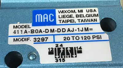USED MAC VALVES INC 411A-B0A-DM-DDAJ-1JM