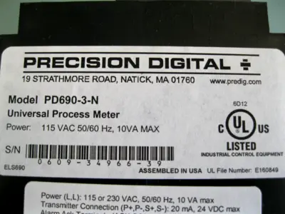 NEW Precision Digital PD690-3-N