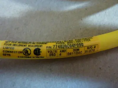 New | in-Stock BRAD HARRISON / WOODHEAD 774030C04F090 Cable & Wire Michigan US | Ideal Machinery #884104