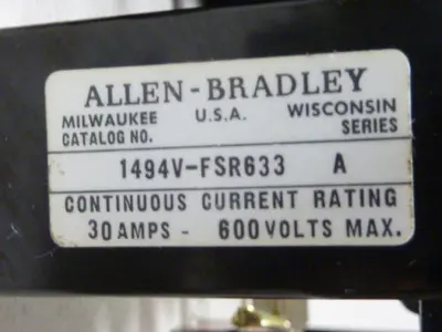 USED ALLEN BRADLEY 1494V-DS30 SER A