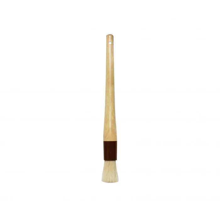 Thunder Group WDPB006 1" Round Pastry Brush - Boar Bristles, Brown Plastic Ferrule, Wood Handle - 12, (each)