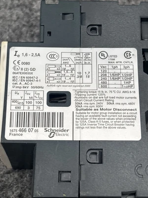 Used Telemecanique GV2ME07/1.6-2.5A Starters California US | Davliegogo LLC #1708006