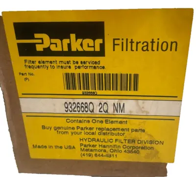 NEW PARKER 932668Q 2Q NM HYDRAULIC FILTER ELEMENT
