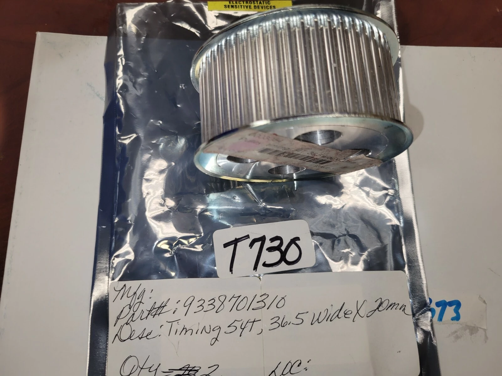 Belt Timing Pulley 54T 36.5mm  wide x 20mm