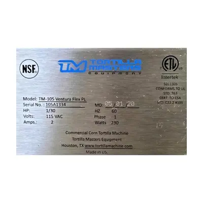 USED TORTILLA MASTER TM-105