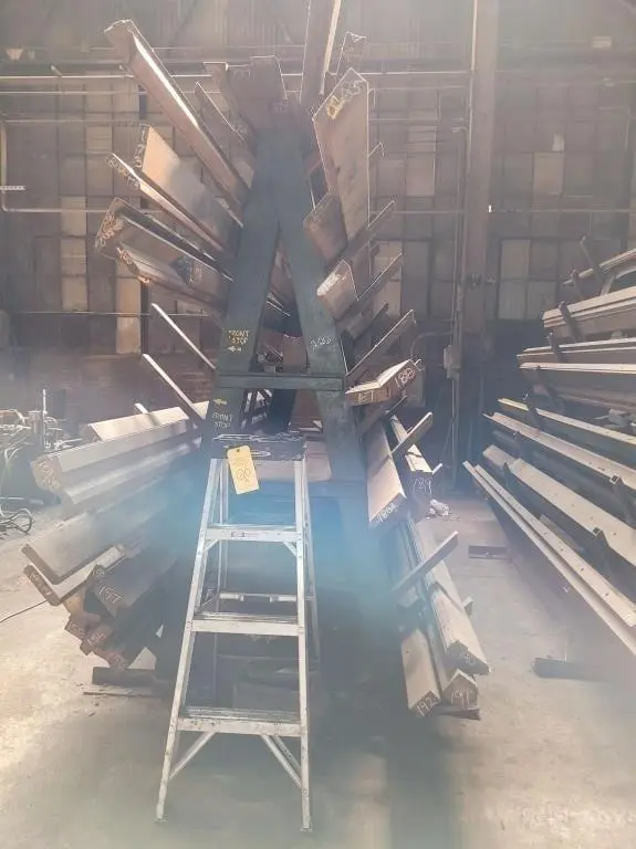 A-FRAME HEAVY DUTY STORAGE RACK, FOR BAR STOCK / PRESS BRAKE DIES & MORE: YOBRO #24014