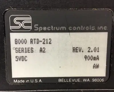 USED Spectrum Controls 8000-RTD-212
