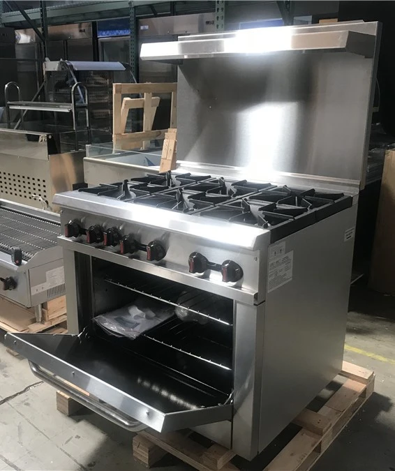 171-0194 Natural Gas 6 Burner Range with Oven
