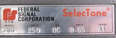 NEW FEDERAL SIGNAL 300-250 SELECTONE SPEAKER 300250