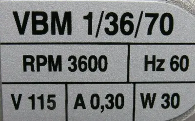 NEW VBM1/36/70 LIGHT IMPACT VIBRATOR 115V 3600RPM