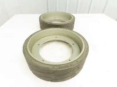 Camso 94012810 Solid Tire And 5 Bolt Rim 323X100 Removed From JLG 10MSP Lot of 2