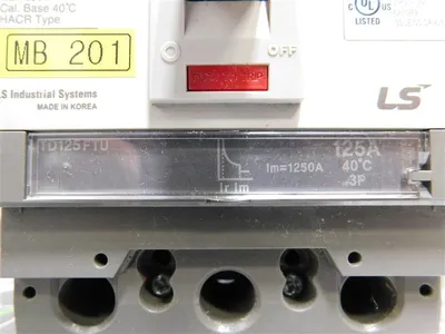 LS Industrial TD 125NU Circuit Breaker 600VAC 50/60Hz 125A TD125FTU Trip Used