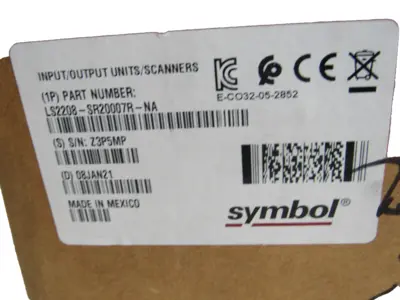 NEW ZEBRA SOLUTIONS LS2208-SR20007R-NA BARCODE SCANNER LS2208SR20007RNA