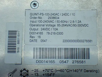 Used PHOENIX CONTACT 2938604 DIN Rail Power Supplies Ohio US | HGR 24 #1150608