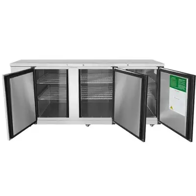 New | in-Stock Atosa New Atosa MBB90GR 90" Back Bar Cooler Stainless Steel Bottle Coolers Illinois US | Falcon Restaurant Supply #1375372