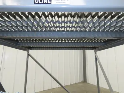 Uline H-1868 Rolling Ladder 4 Step 36" Work Platform 40" Top Step 800lbs Cap
